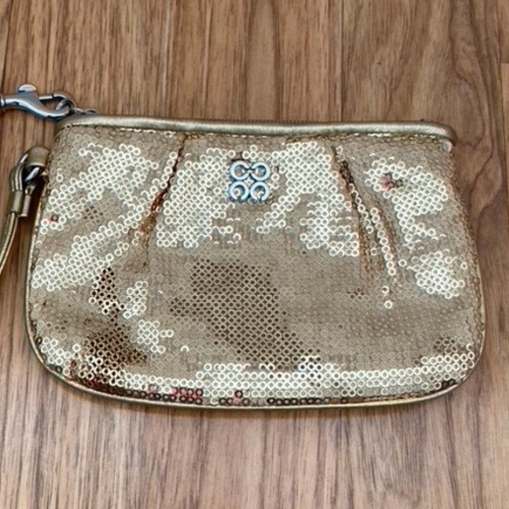 Coach Sequin Wristlet